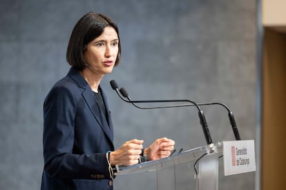 La consellera de Interior, Núria Parlon, este lunes en Barcelona. 