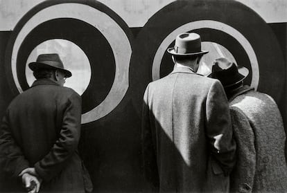 Fotografía de la exposición sobre el fotógrafo neoyorkino Louis Stettner en la Fundación Mapfre.