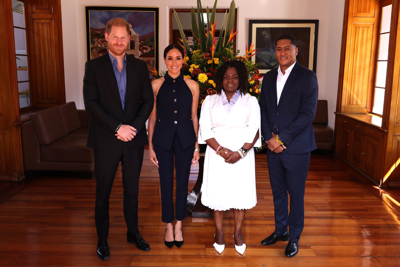 Los duques de Sussex en su visita a Colombia
