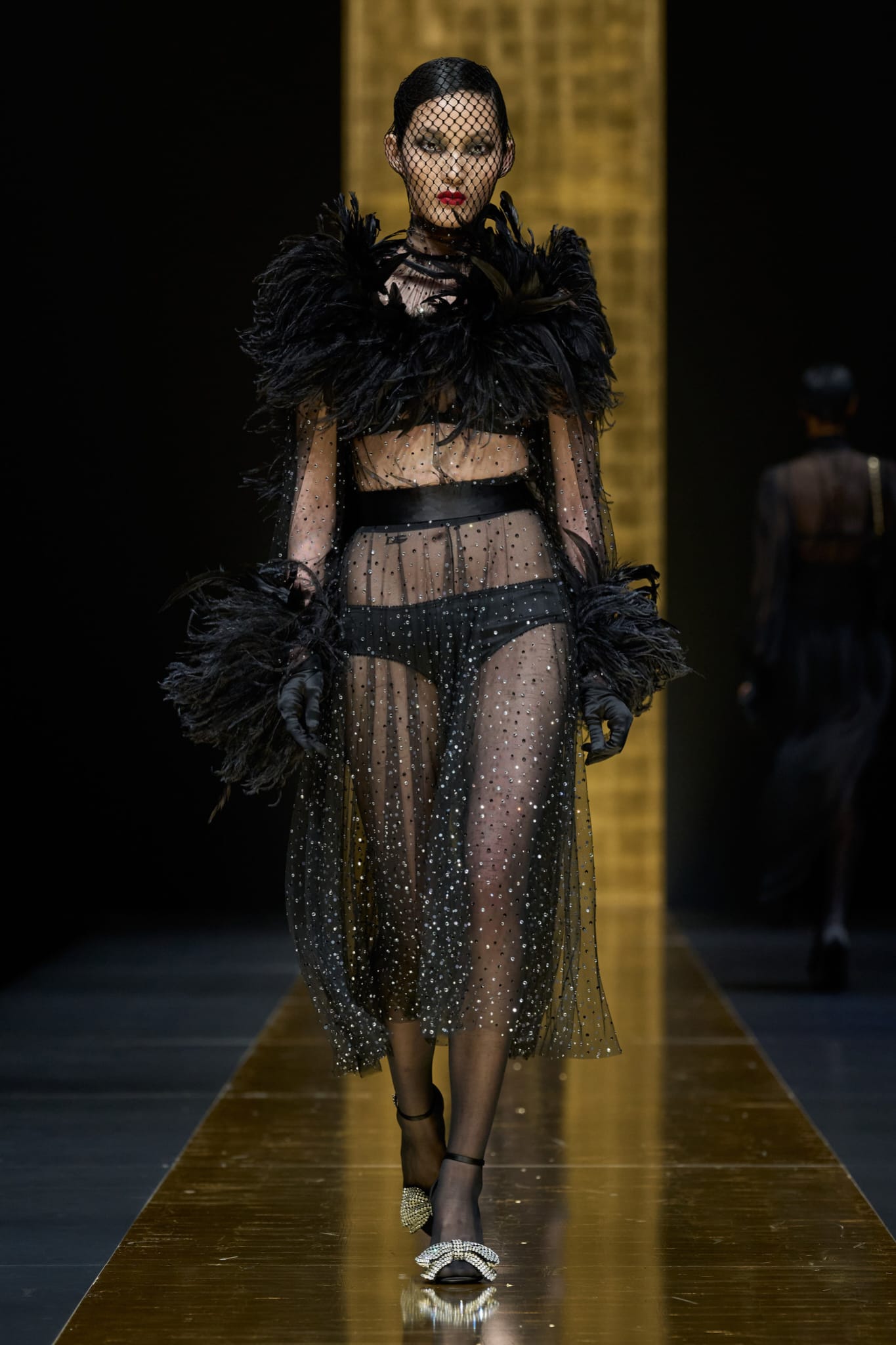 Tendencia de plumas de otoñoinvierno 2024 por Dolce  Gabbana