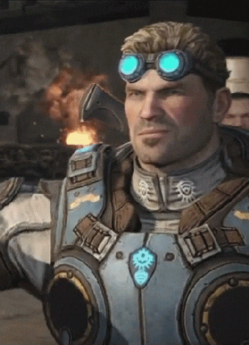 Baird de Gears of War haciendo un saludo militar a las ganancias que podrían llegar si el nuevo título llega a PlayStation.- Blog Hola Telcel 