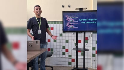 Jesiel Viana, ingeniero de software, imparte clase en un instituto federal de Picos (Piauí), cerca de donde nació.