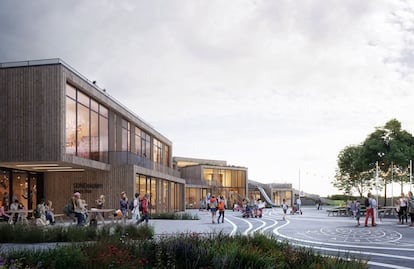Una imagen de la escuela del arquitecto Henning Larsen en Sundby (DInamarca).