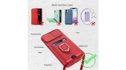 Esta funda de móvil con protector de cámara está fabricada con materiales de alta calidad