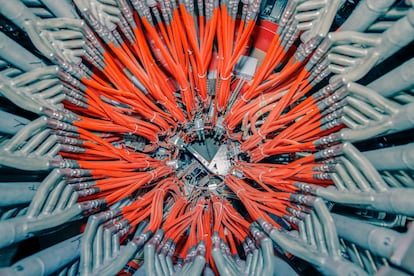 Detalle del reactor experimental TJ-II, del CIEMAT en Madrid, que produjo su primer plasma en 1997.