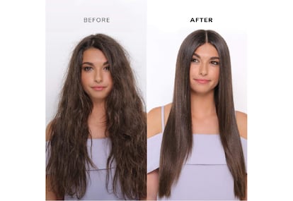 Spray cuidado del cabello que deja un resultado suave y brillante