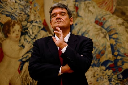 José Luis Escrivá, nuevo gobernador del Banco de España, en el acto de toma de posesión del cargo, este martes.