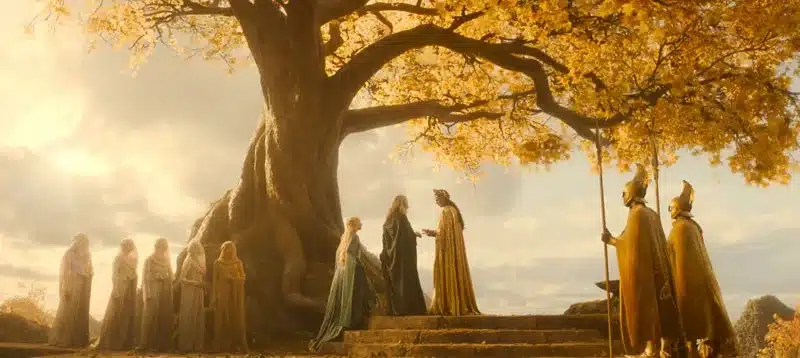 "Golden Leaves", la triste canción que canta Gil-galad en Anillos de Poder 4 gil galad anillos de poder arbol jpg