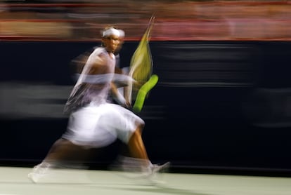 Nadal, durante un partido ante el brasileño Ricardo Mello en el Masters de Canadá, en agosto de 2005. 