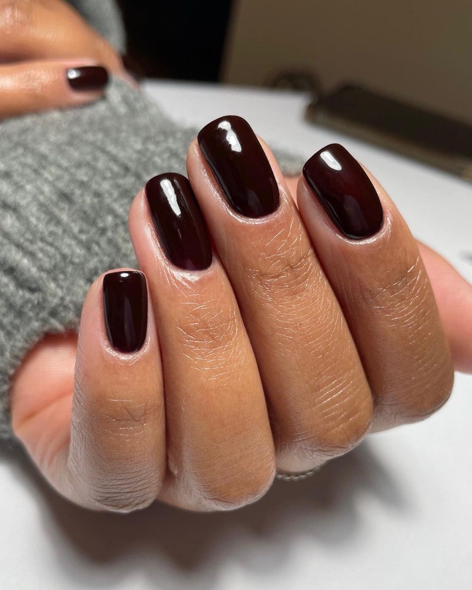 Unghie Black Cherry squoval
