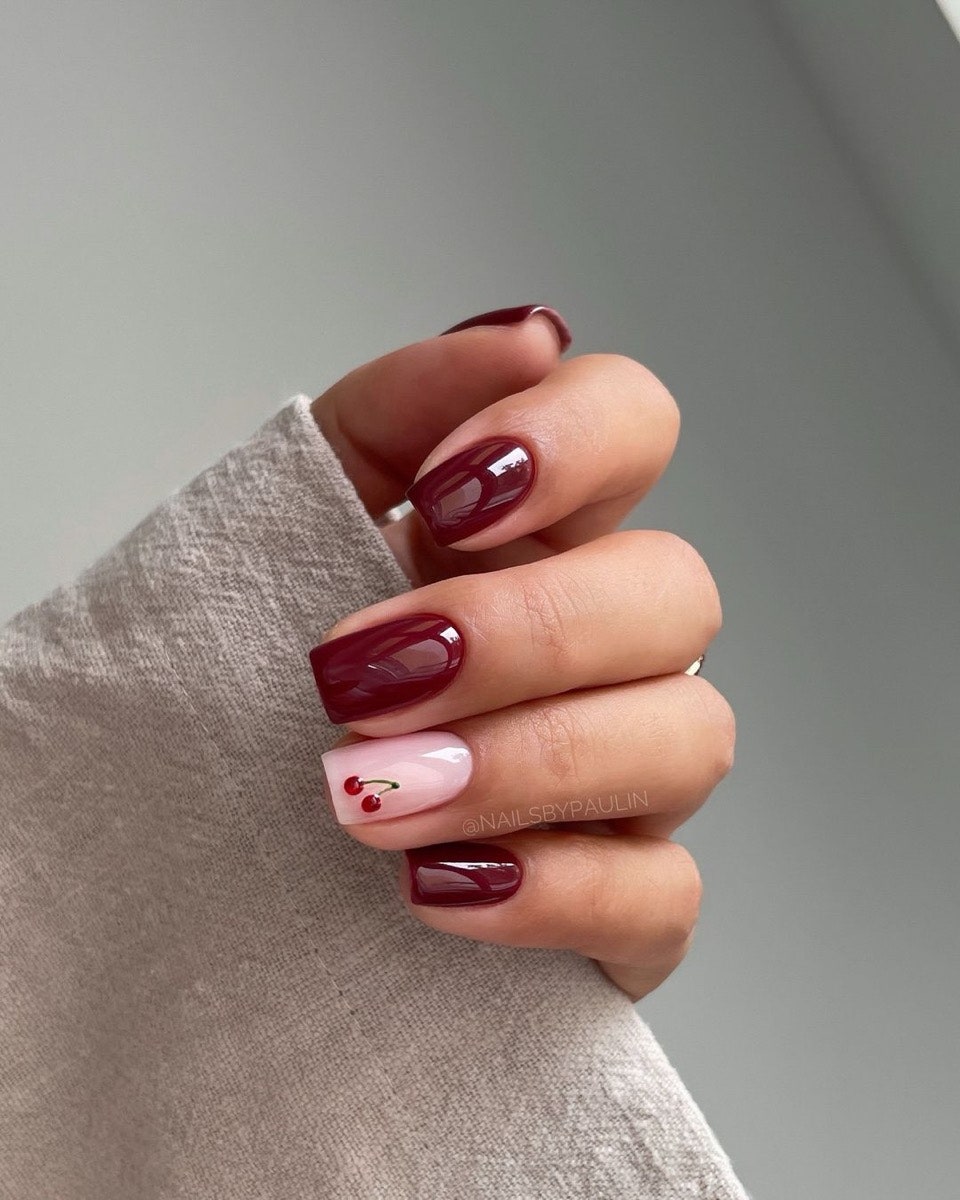 Unghie Black Cherry ciliegie