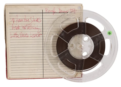 Tape with handwritten song titles