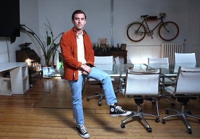 Álvaro Justribó fotografiado en la sede de su empresa Mazinn, en Madrid.