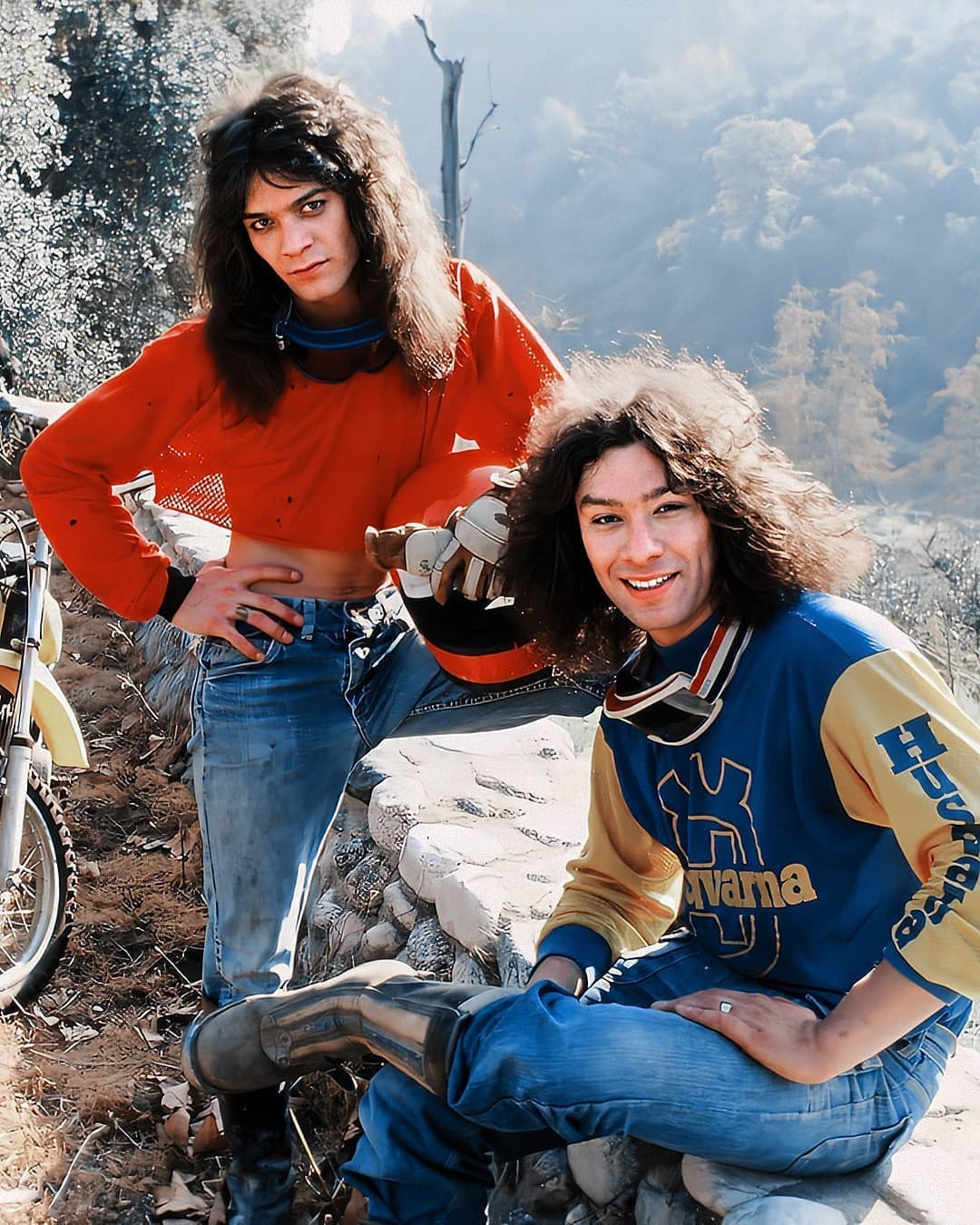 Eddie and Alex Van Halen on a motorcycle trip. : r/vanhalen