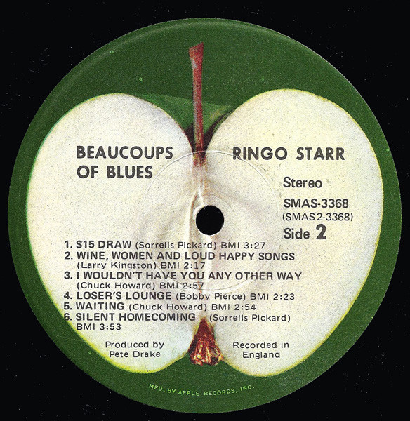 THE BEATLES 909 | ÁLBUM: "BEAUCOUPS OF BLUES" (1970) - Ringo Starr  <small><br>Apple PAS 10002 (R.U.) <br>Apple SMAS 3368 (EE.UU.) </small>
