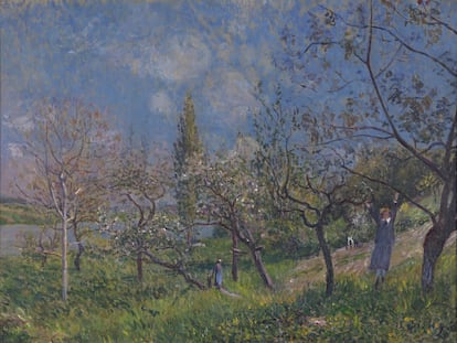 'Un huerto en primavera' (1881), óleo sobre lienzo de Alfred Sisley.