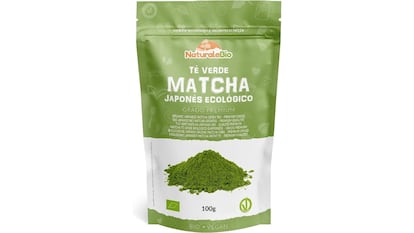 Envase de té matcha de la marca NaturaleBio, de grado ceremonial.