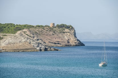 Vista de la torre de Albarca, en la isla de Mallorca.
