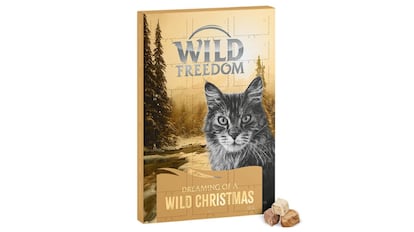 Este modelo de calendario de adviento para felinos contiene tres variedades de 'snacks' liofilizados.