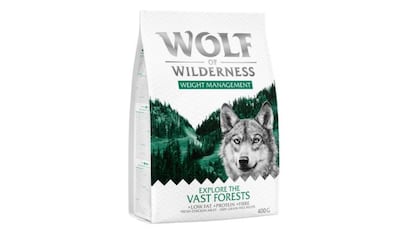 Este pienso sin cereales está destinado a que lo consuman perros que padecen sobrepeso.