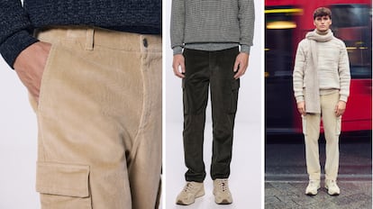 pantalón cargo de pana para invierno de springfield