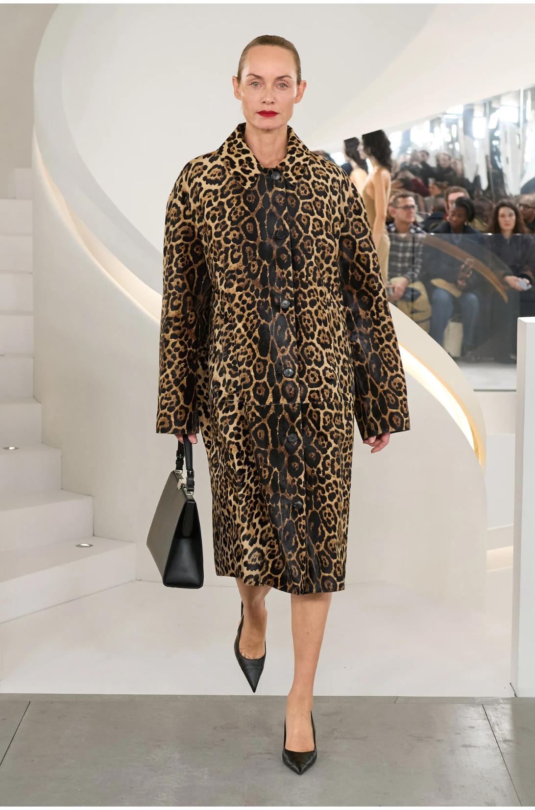 abrigo leopardo michael kors collection