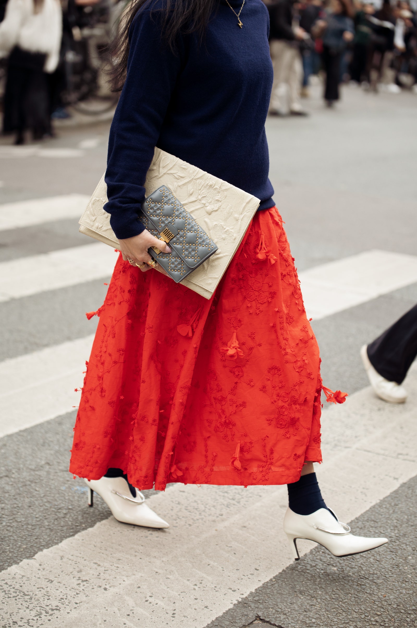 falda roja