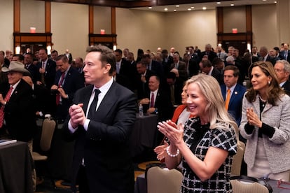 Elon Musk, en la reunión del grupo parlamentario republicano de la Cámara de Representantes.