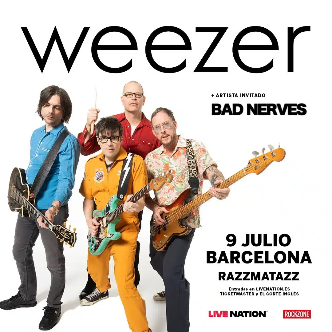 Weezer en concierto en Barcelona en julio de 2025, única fecha en España - Comprar entradas 4 weezer concierto barcelona 2025 jpg