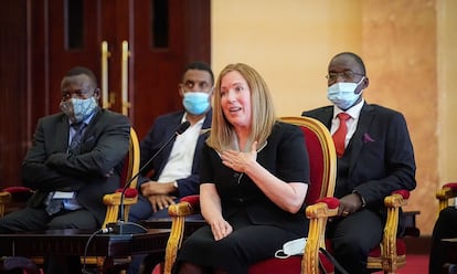 Sharon Slater, presidenta del Observatorio Internacional de la Familia, en la Conferencia Interparlamentaria Africana sobre Valores Familiares en Uganda en abril de 2023.