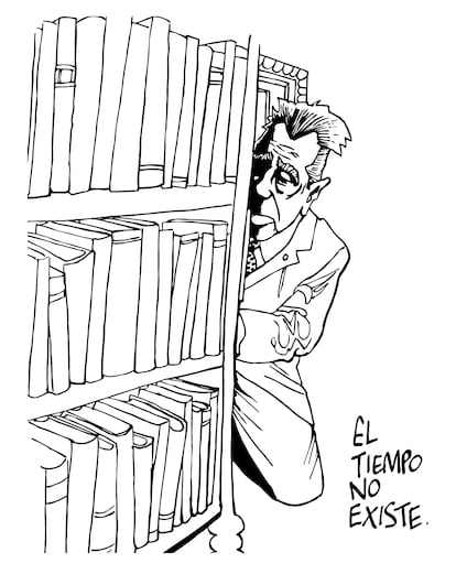Los dibujos de Miguel Repiso dan vida a la biografía ilustrada de Borges.