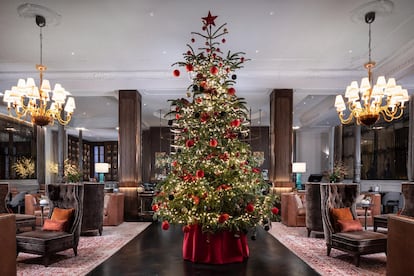 Decoración navideña en el Gran Hotel Inglés.