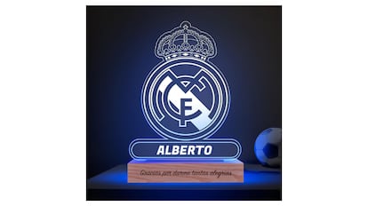 Lámpara personalizada de fútbol.