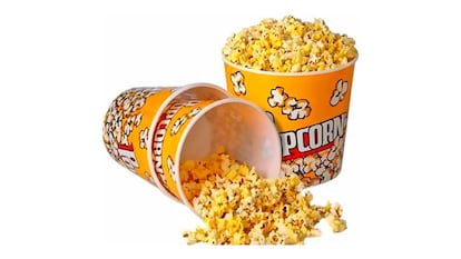 Regalo cine sobre fondo blanco