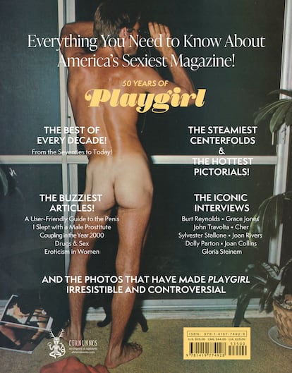 La contraportada del libro ‘Playgirl: The Official History of a Cult Magazine’.