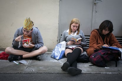 Uns adolescents al saló del manga de Barcelona.
