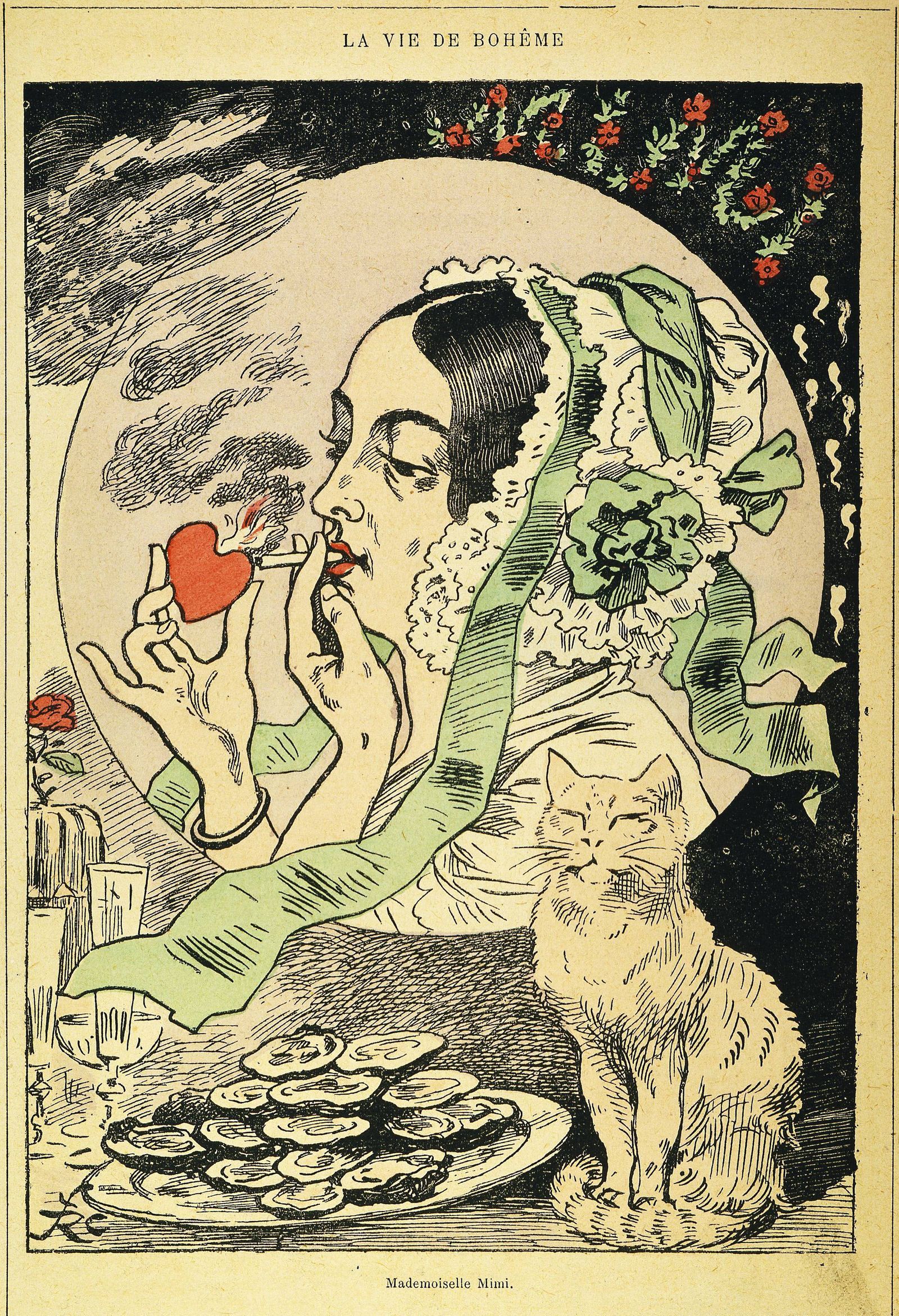 Viñeta de ‘La vie de boheme de Henri Murger.