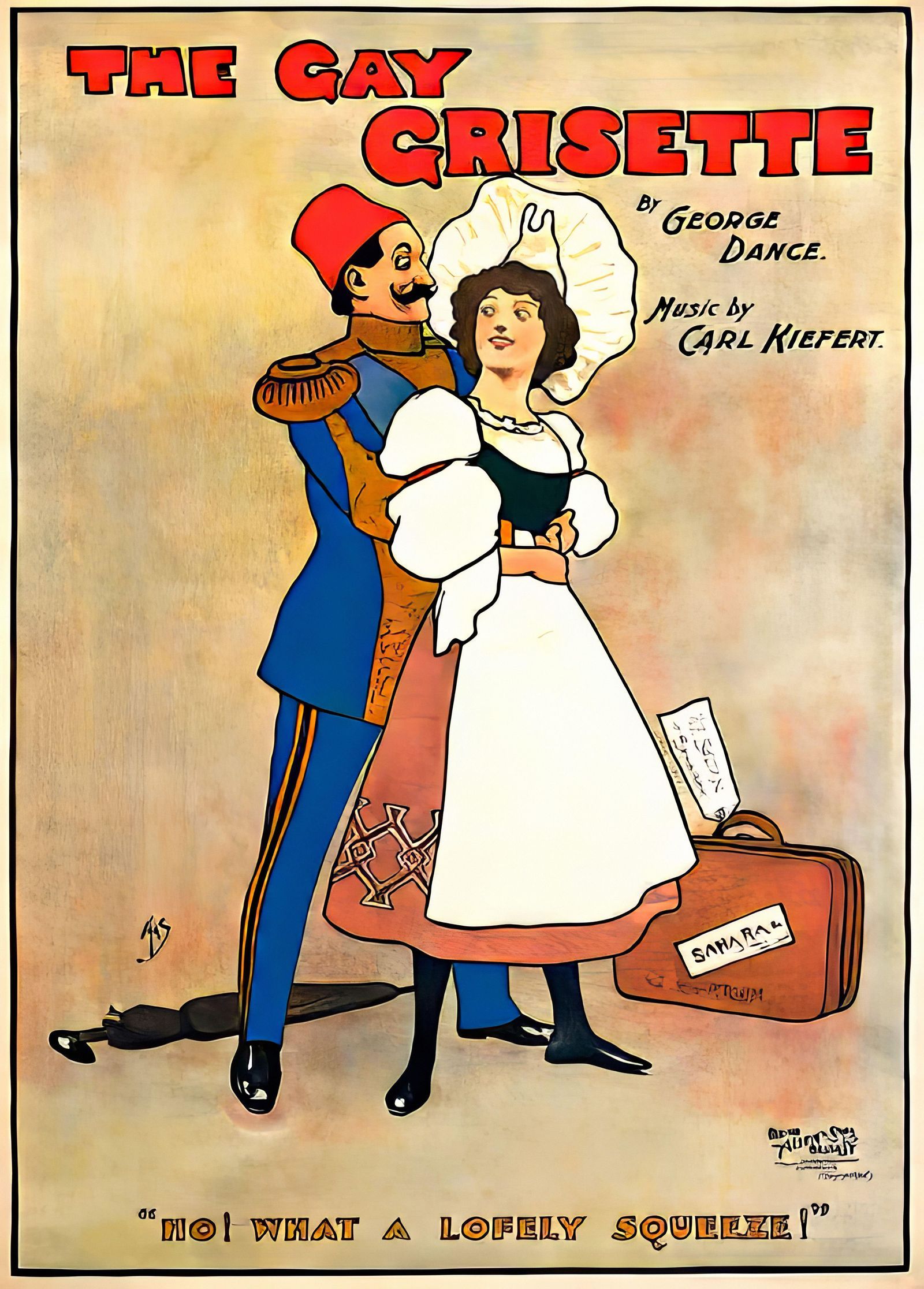 Cartel del musical The Gay Grisette  de George Dance .