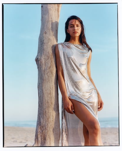 Vestido de malla metálica de RABANNE.