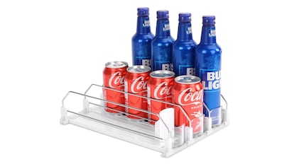 regalos para padres: set para organizar las latas y botellas en el frigorífico.