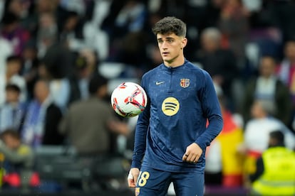 Pau Víctor, en el estadio madrileño Santiago Bernabéu el 27 de octubre de 2024.