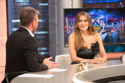 Sofia Vegara y Pablo Motos en 'El hormiguero' el 8 de enero de 2024.