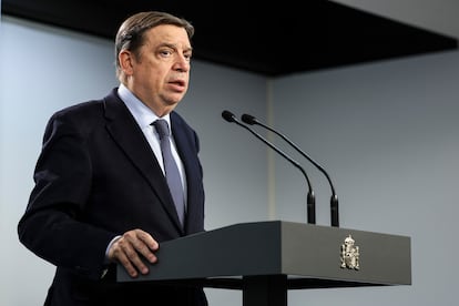 El ministro español de Agricultura y Pesca, Luis Planas, este miércoles en Bruselas.