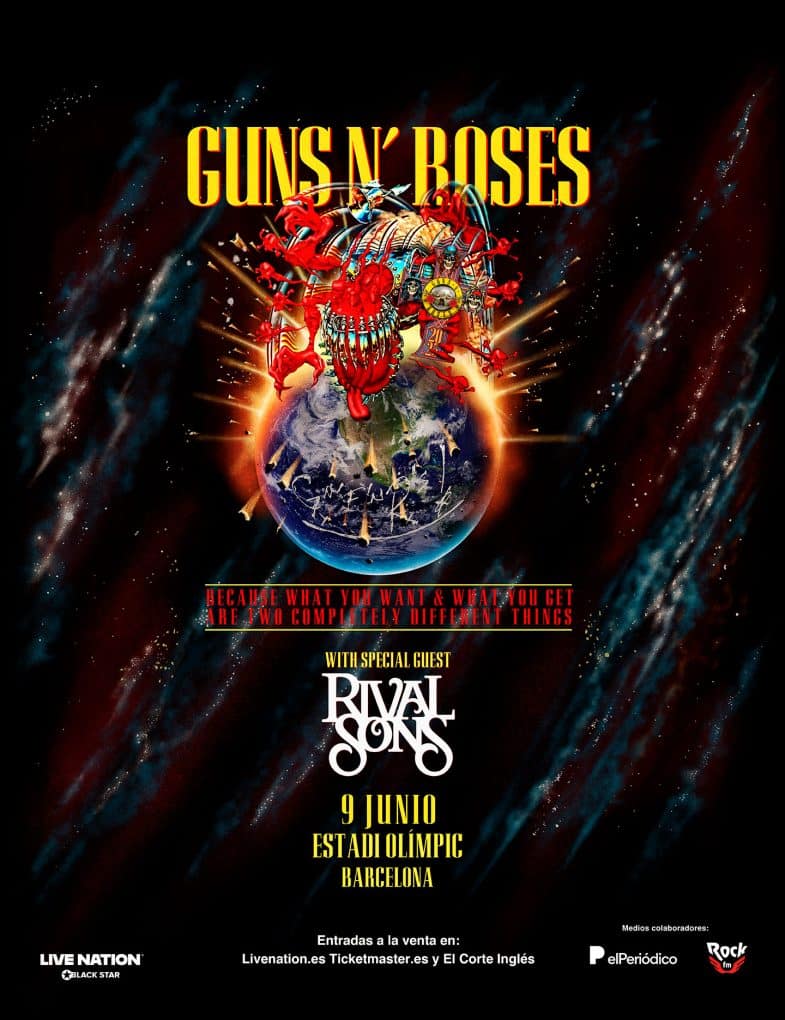 Guns N' Roses en Barcelona en junio 2025 - Entradas y precios