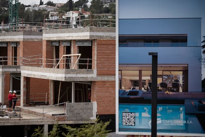 Construcción de viviendas de obra nueva con piscina privada en Sitges (Barcelona).

