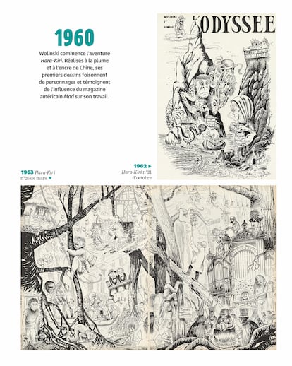 Dibujos de 'Hara-Kiri' firmados por Wolinski - ©Wolinski (Del libro 'Charlie Liberté - Le journal de leur vie')
