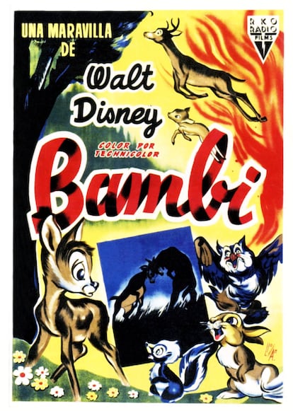 Póster original español de Bambi.