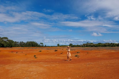 El Barreiro da Faneca, o “desierto rojo”, en la isla de Santa María (Azores).