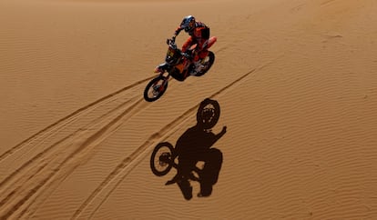Daniel Sanders, en acción durante la 11ª etapa, alrededor de Shubaytah.