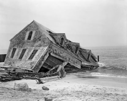 La casa Seashore, en Nueva Jersey, destruida por una tormenta en los años sesenta. 